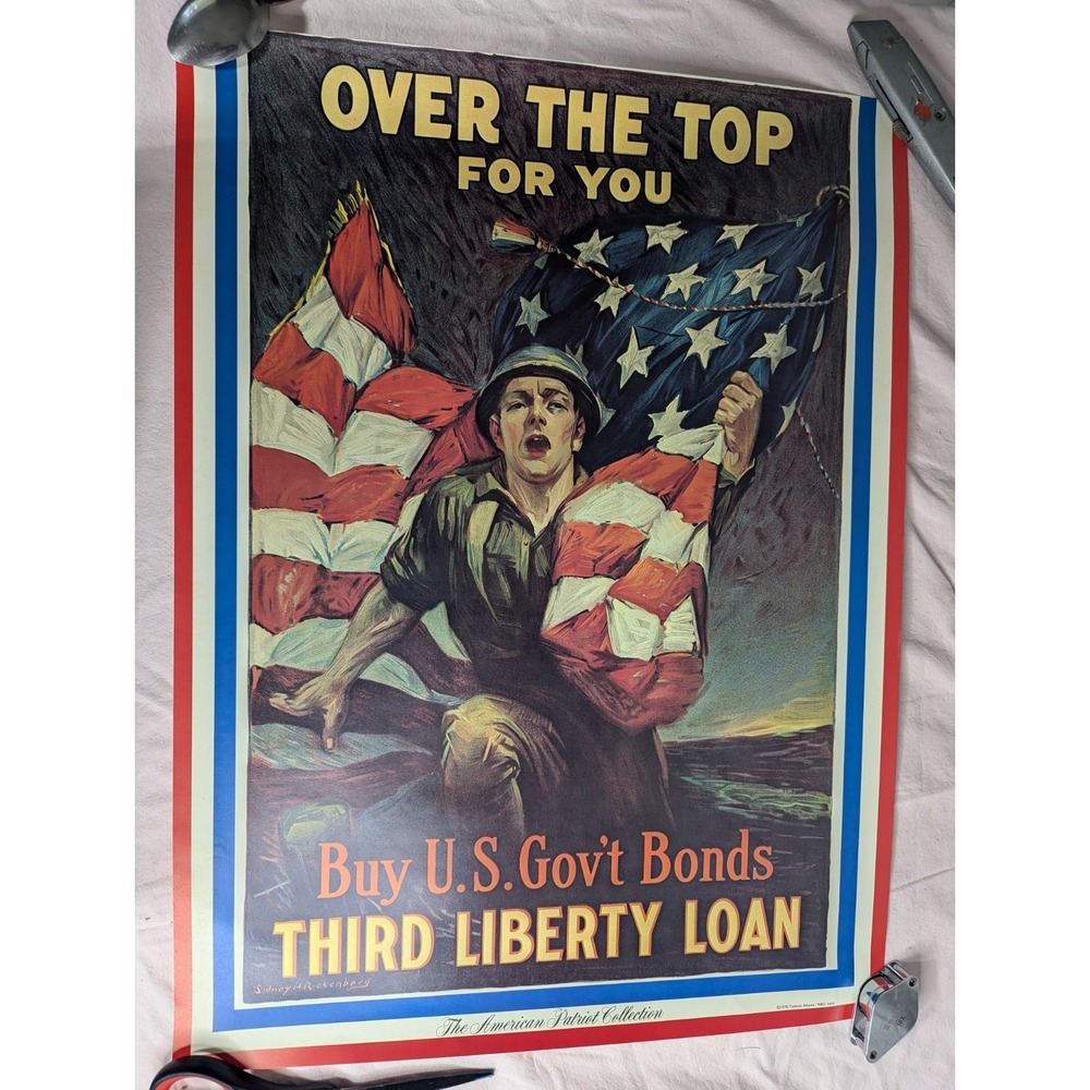 1976 American Patriot Collection 18X24" poster Sidney Riesenberg Government bond